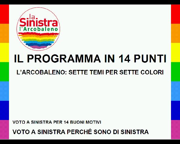Immagine Presentazione Programma Sinistra Arcobaleno